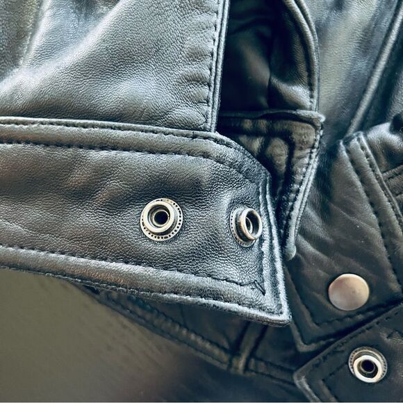 Global Identity Men’s Leather Jacket Size 2XL Black EUC - Picture 10 of 11